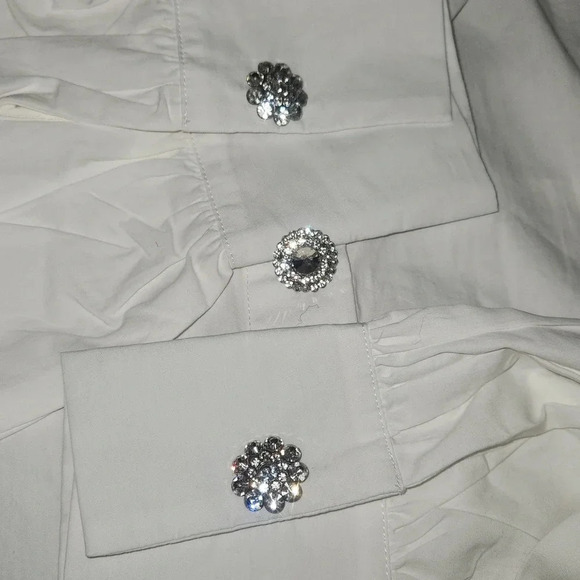 Oat New York 100% Cotton Rhinestone Button Down Size XL - Picture 4 of 4